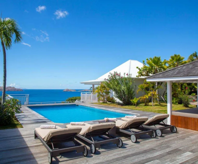 vacation rental photo St Barthelemy WV CAR Villa La Carette St Barts Villa CARdek01 desktop