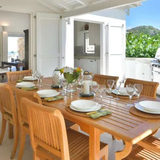 2 vacation rental photo St Barthelemy WV KRL Villa Kir Royale St Barts Villa KRLdin02 desktop SBP