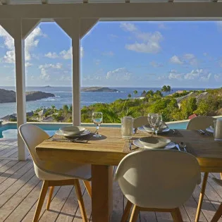 4 vacation rental photo St Barthelemy WV LAR Villa Lagon Rose St Barts Villa LARdin01 desktop SBP