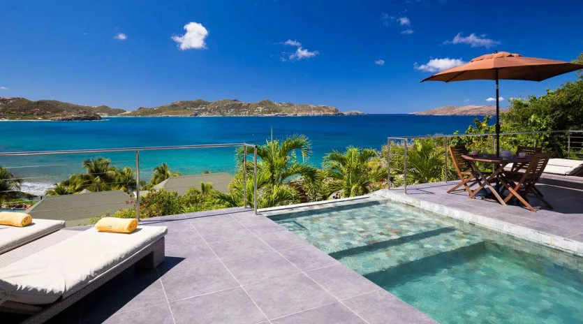  vacation rental photo St Barthelemy WV AUS Villa Mirande St Barts Villa AUSdek05 desktop SBP