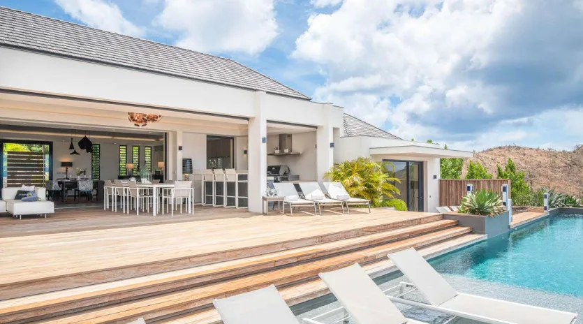  vacation rental photo St Barthelemy WV BST Villa Bastide St Barts Villa BSTdek03 desktop SBP