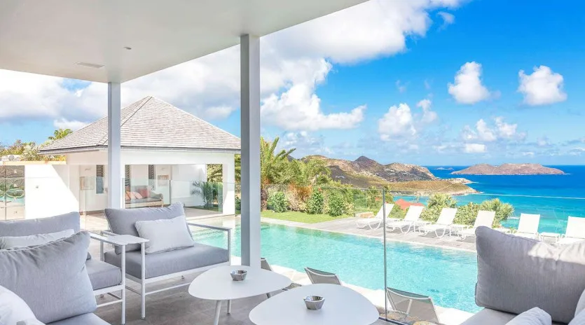  vacation rental photo St Barthelemy WV VIN Villa Wine Note St Barts Villa VINdek01 desktop