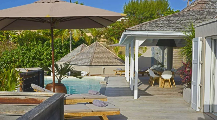 0 vacation rental photo St Barthelemy WV LAR Villa Lagon Rose St Barts Villa LARdek08 desktop SBP