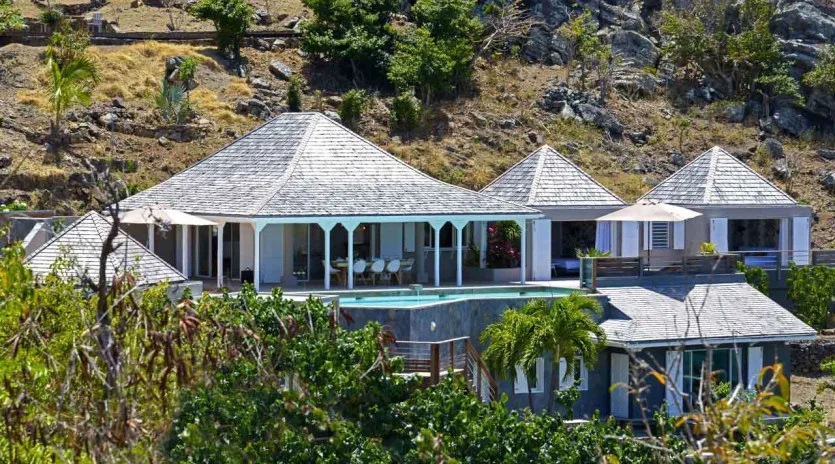 2 vacation rental photo St Barthelemy WV LAR Villa Lagon Rose St Barts Villa LARext01 desktop SBP