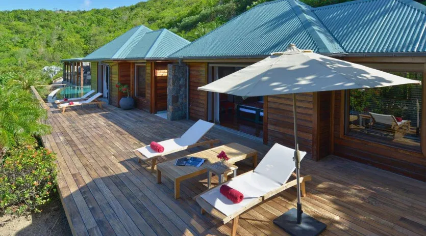 2 vacation rental photo St Barthelemy WV MJP Villa Sauvage St Barts Villa mjpdek03 desktop SBP