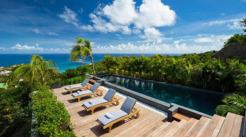  vacation rental photo St Barthelemy WV CLM Villa  St Barts Villa clmdek01 desktop SBP