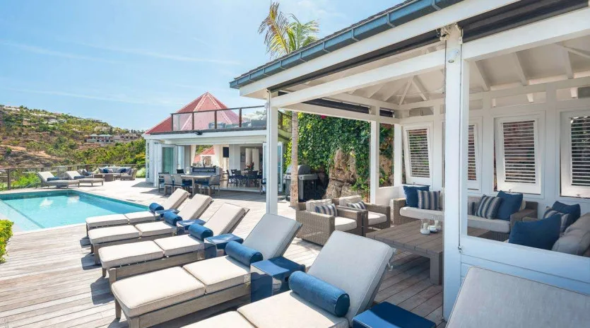  vacation rental photo St Barthelemy WV RIG Villa Villa Romana St Barts Villa RIGdek01 desktop SBP