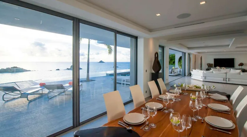  vacation rental photo St Barthelemy WV AXL Villa Axel Rocks St Barts Villa axldin02 desktop SBP