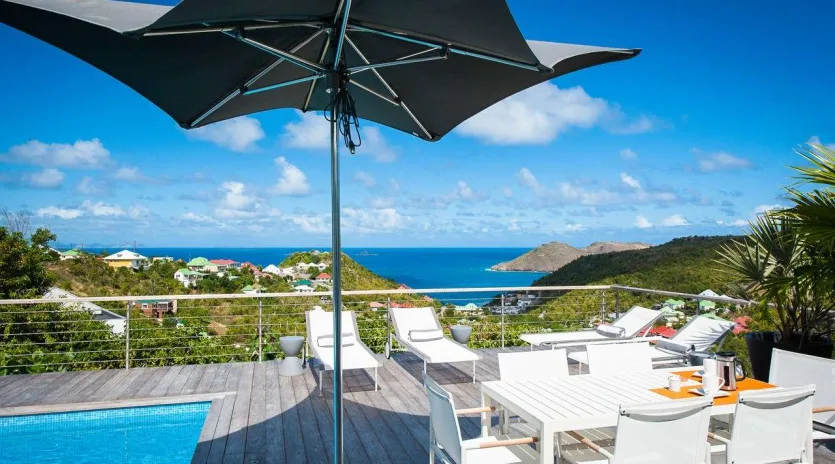  vacation rental photo St Barthelemy WV LUM Villa Lumiere St Barts Villa LUMdek04 desktop SBP
