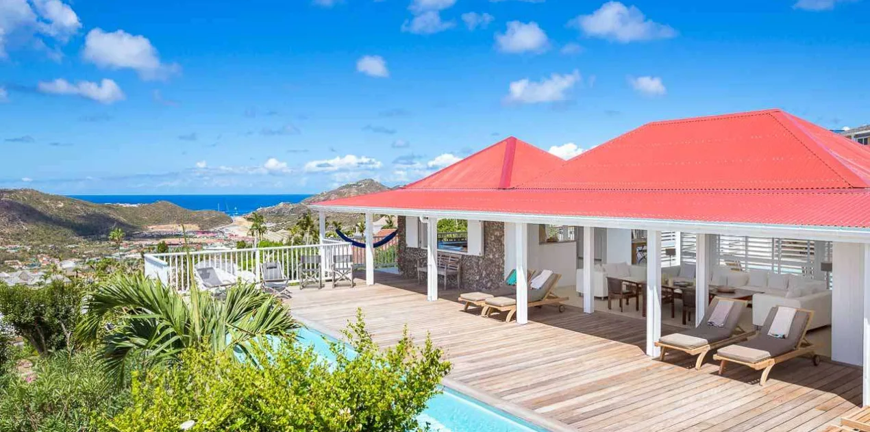 vacation rental photo St Barthelemy WV BBA Villa Supersky St Barts Villa bbadek03 desktop SBP