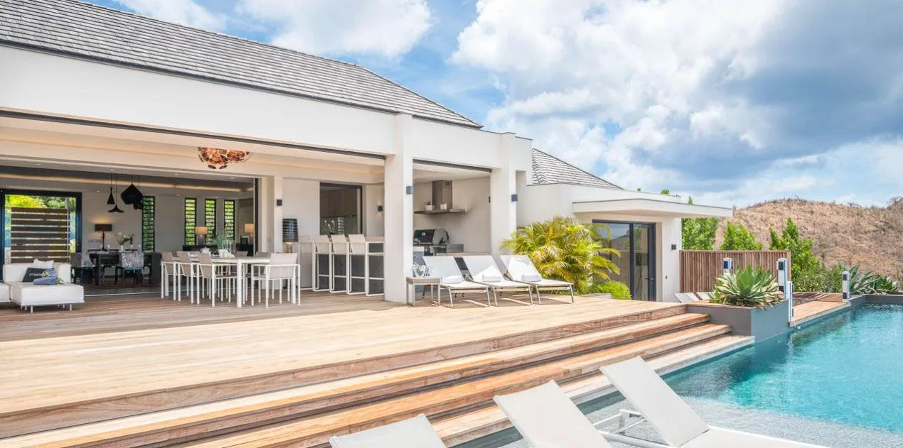 vacation rental photo St Barthelemy WV BST Villa Bastide St Barts Villa BSTdek03 desktop SBP