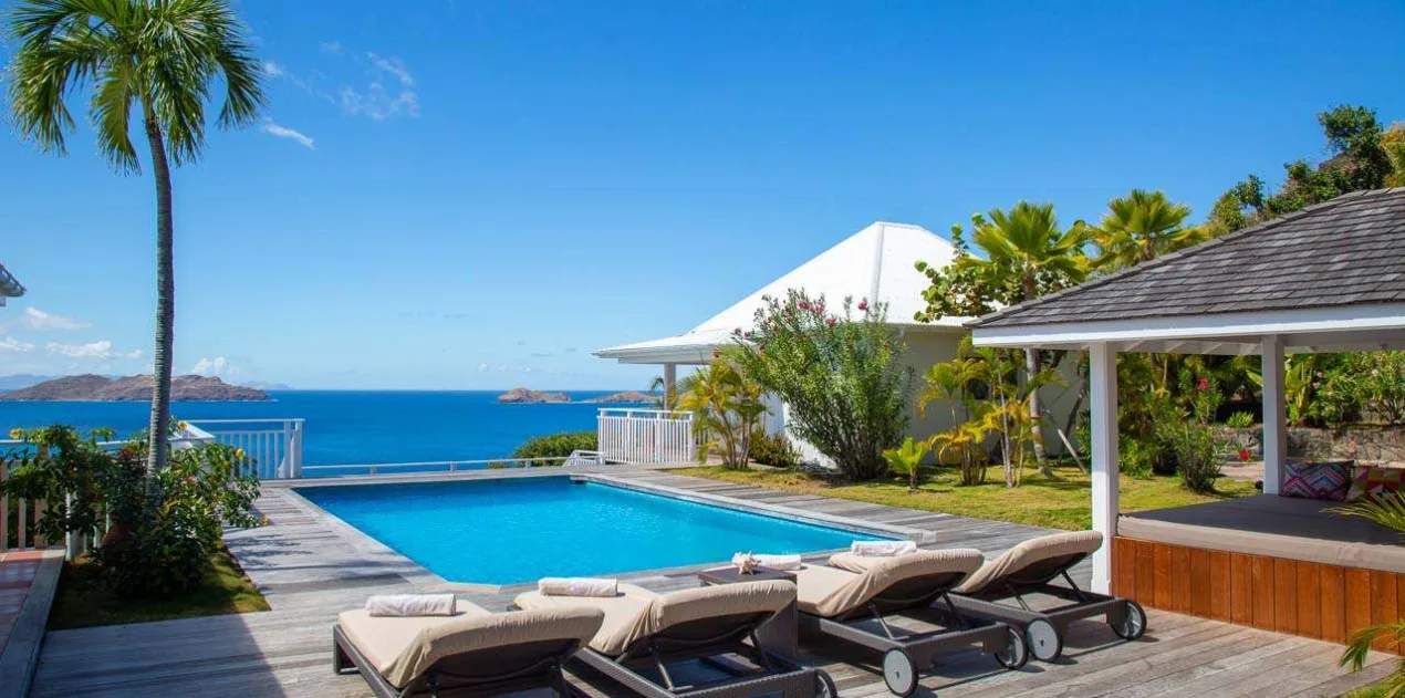 vacation rental photo St Barthelemy WV CAR Villa La Carette St Barts Villa CARdek01 desktop